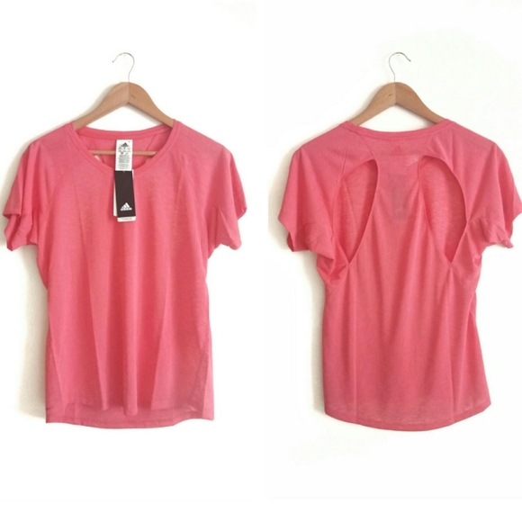 Adidas Women's Contemporary Tee - prime pink DU1321 - Picture 2 of 10